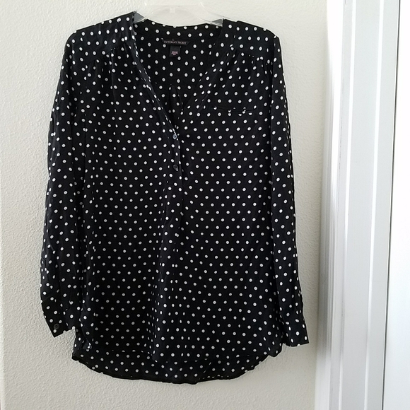 Victoria Secret Polka Dot Top Blouse - Picture 1 of 4